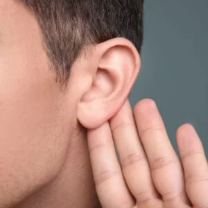 person listening