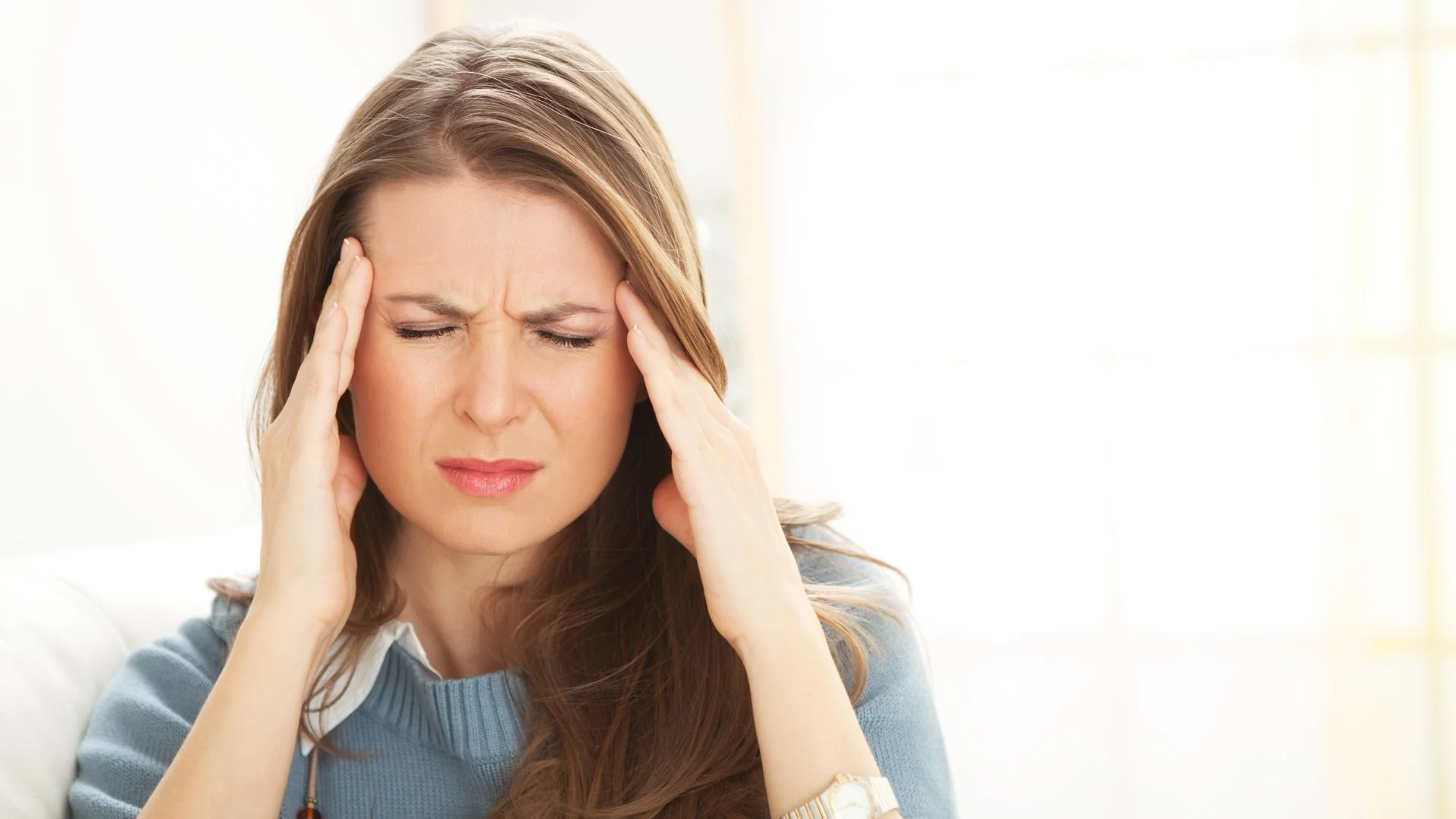 person with headache