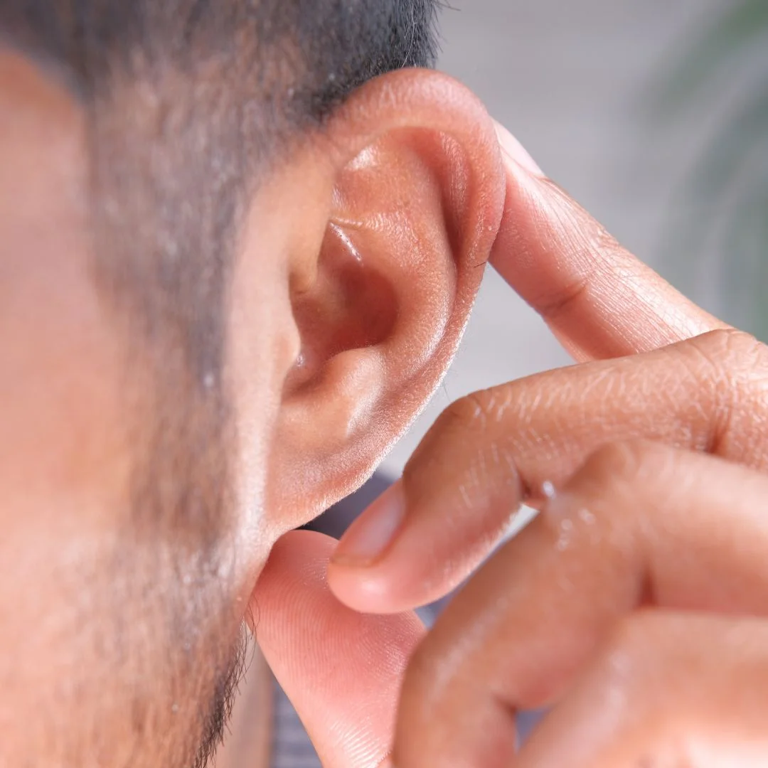 close-up of ear