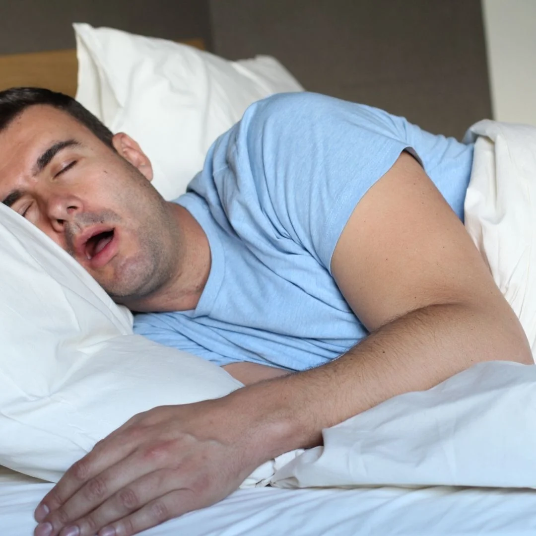 Man snoring