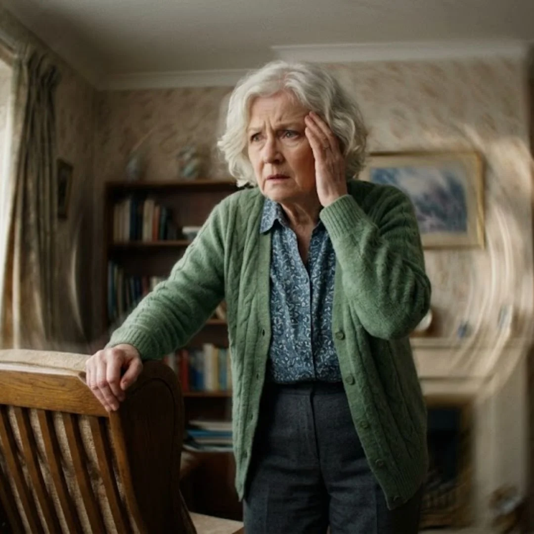 woman experiencing vertigo