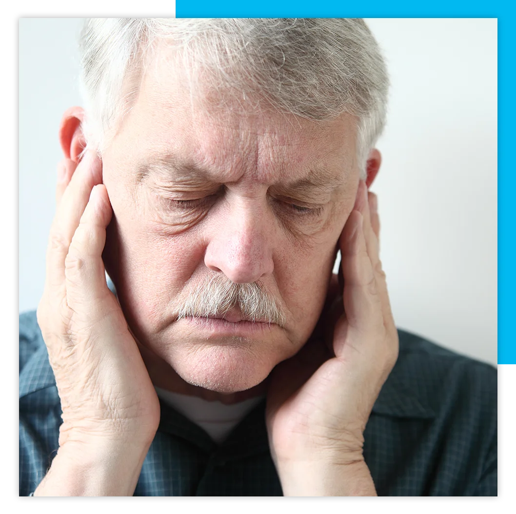 Man with ear pain